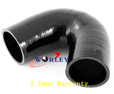 2 51mm Silicone 90 Degree Elbow TURBO Pipe Hose Black